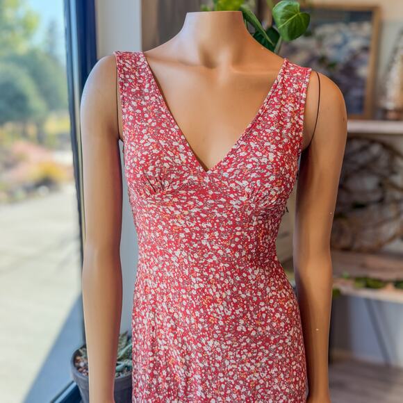 Rails Audrina Midi Dress in Red Ditsy, Feminine, Sleeveless, Women's Small - Picture 9 of 13